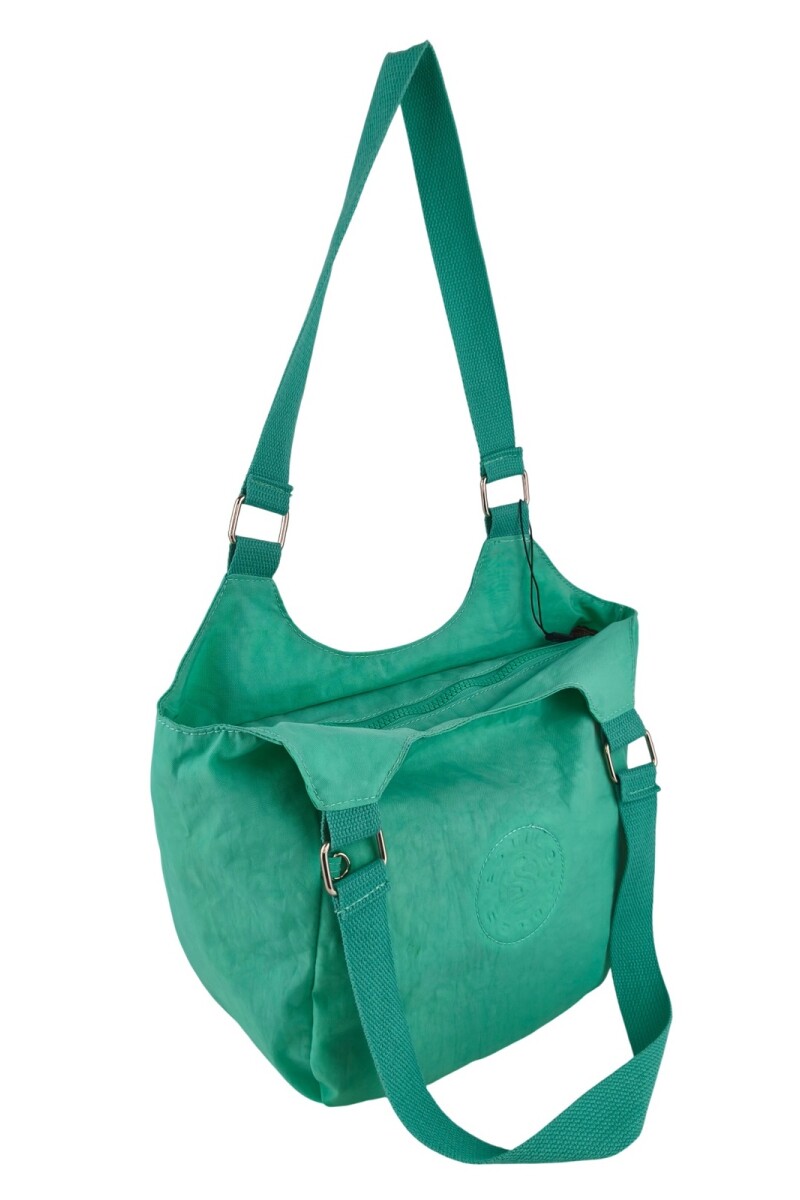 Bolso de Hombro en Tafeta Amasada Turquesa