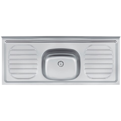 Combo de Cocina Wood Melilla Bajo Mesada Pileta Central y Aéreo con Piezas de Madera - Blanco Combo de Cocina Wood Melilla Bajo Mesada Pileta Central y Aéreo con Piezas de Madera - Blanco