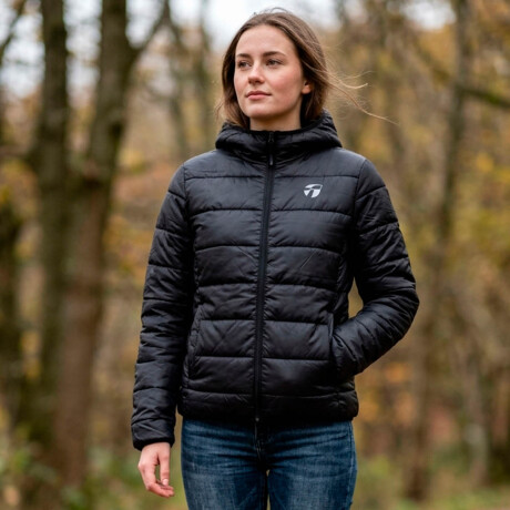 Campera Topper C/Capucha Abrigo Impermeable P/ Dama Negro2