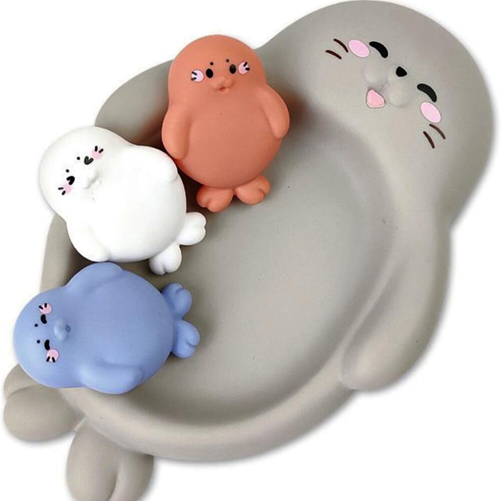 Set juego agua baño familia gris