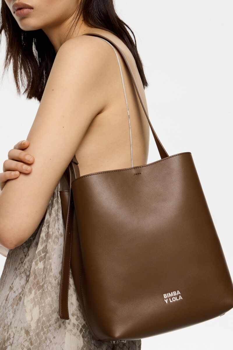 BOLSO CARLINO MEDIANO Marron