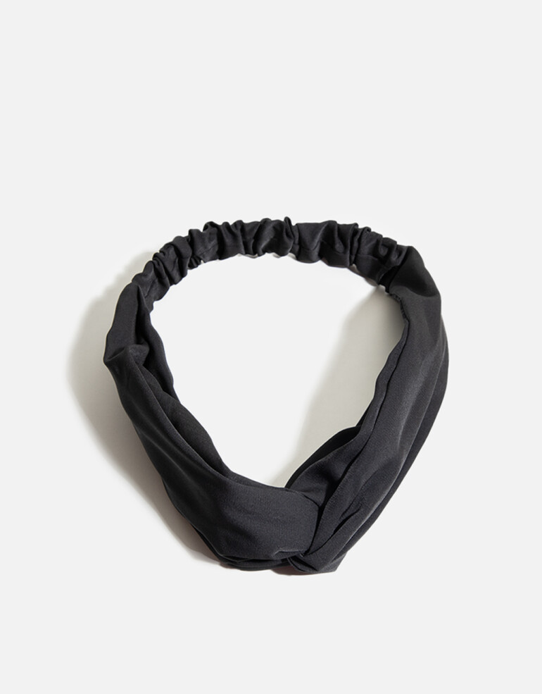 Vinchas Textiles Lisas Vincha Con Nudo - Negro