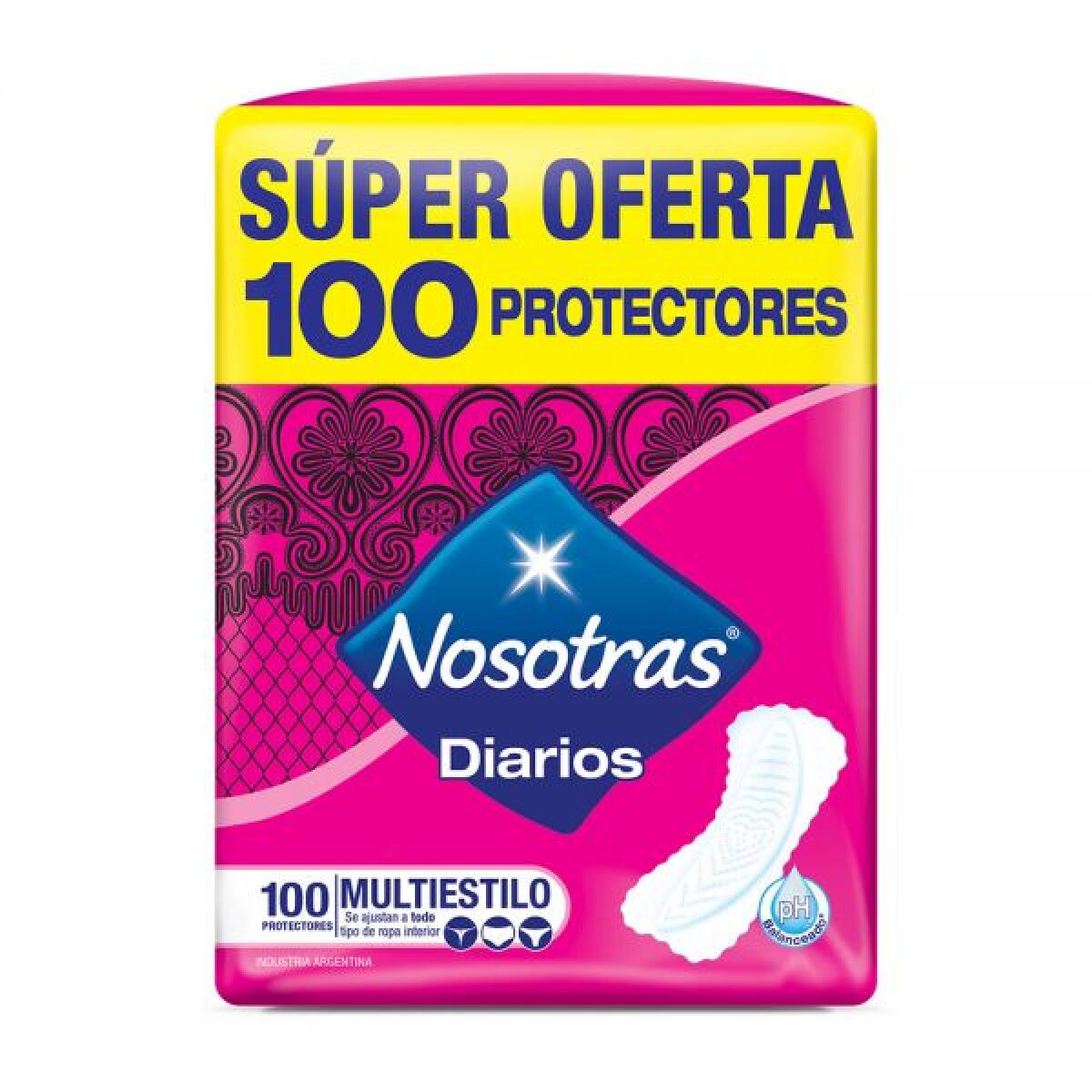 Protectores Diarios Nosotras Multiestilo 100 Unidades 