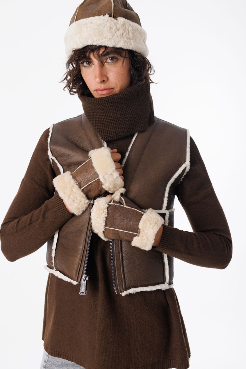 Guantes Leather Furrys Marron