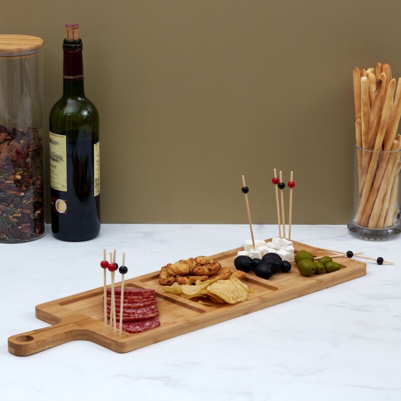 Tabla picada con 3 compartimentos Tabla picada con 3 compartimentos