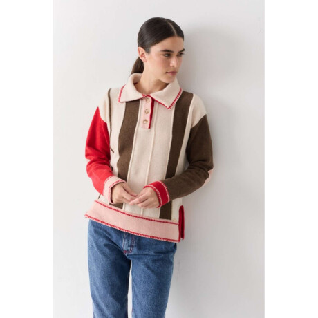 Pre Venta Buzo Olimpico Rojo, Crudo Y Rosa