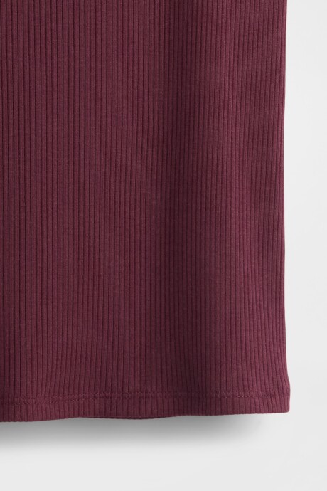Remera Rib Mujer Tuscan Red