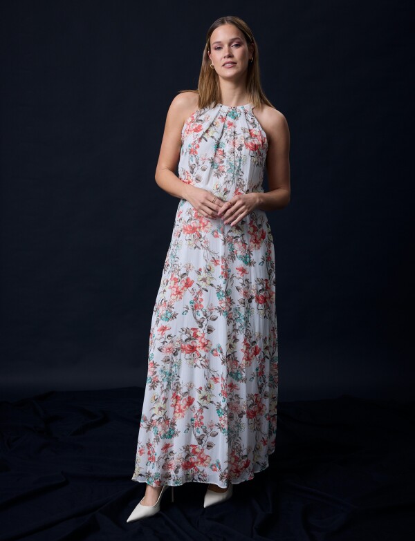 Vestido Maxi Flores BLANCO/MULTI