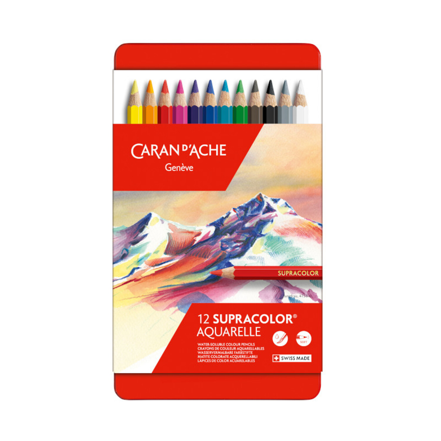 Lápices de colores Caran d'Ache Supracolor Soft - 12 colores