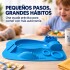 Plato Individual Silicona Marcus & Marcus Con Divisiones Azul 1