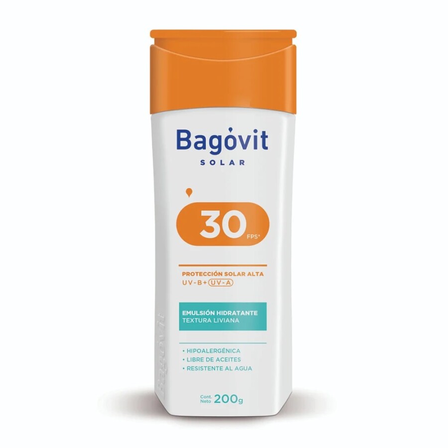 Protector Solar Emulsión FPS30 - Bagóvit Protector Solar Emulsión FPS30 - Bagóvit