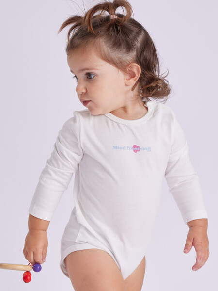 Body manga larga Mind Blanco