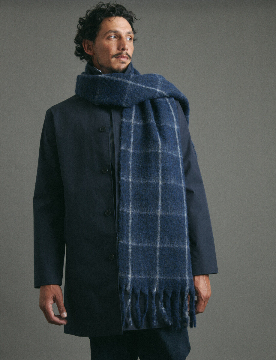 700895 BUFANDA HARRINGTON LABEL Azul Oscuro