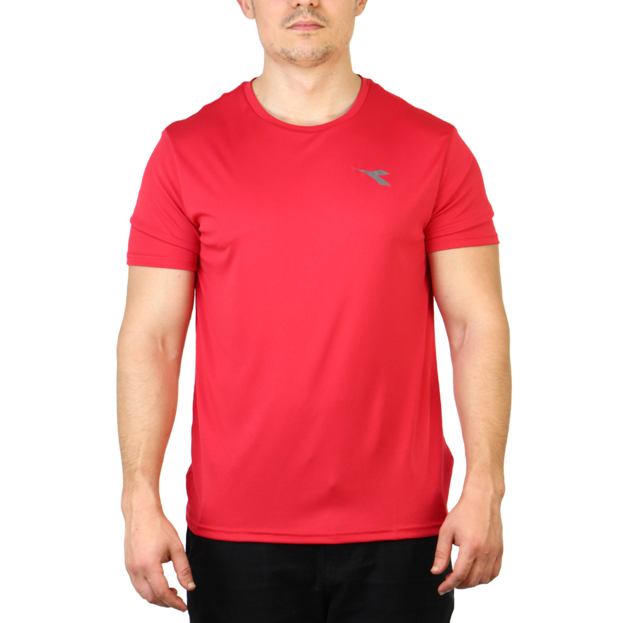 Diadora Remera Ss T shirt Run Rojo Macri