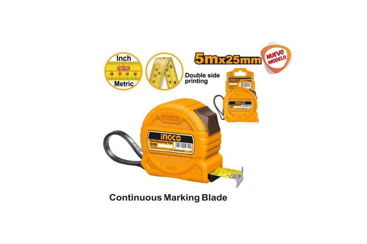 CINTA METRICA 5MX25MM DOBLE IMPRESA MET/PULG HSMT39525 CINTA METRICA 5MX25MM DOBLE IMPRESA MET/PULG HSMT39525