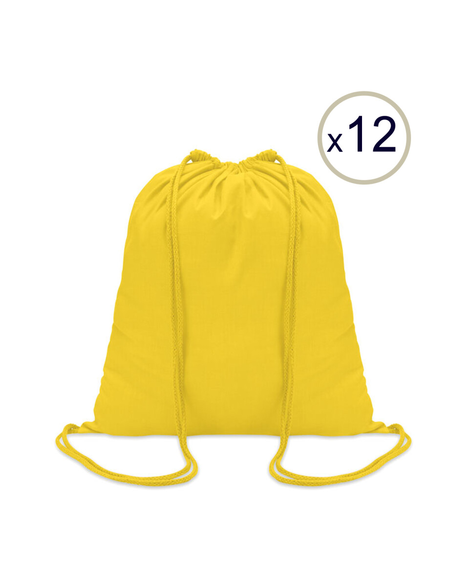 Bolsa Mochila x 12 unidades - Amarillo 