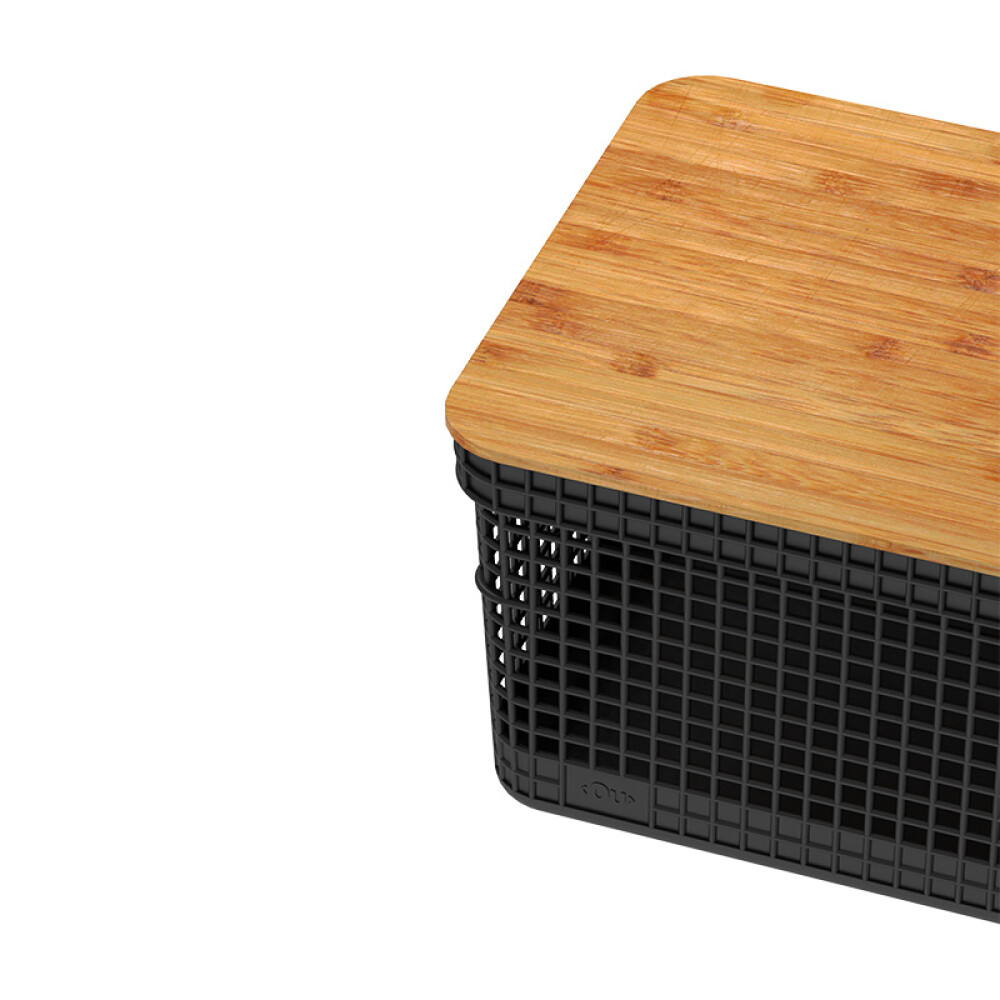 Organizador Rejilla S | Tapa Bambú Negro
