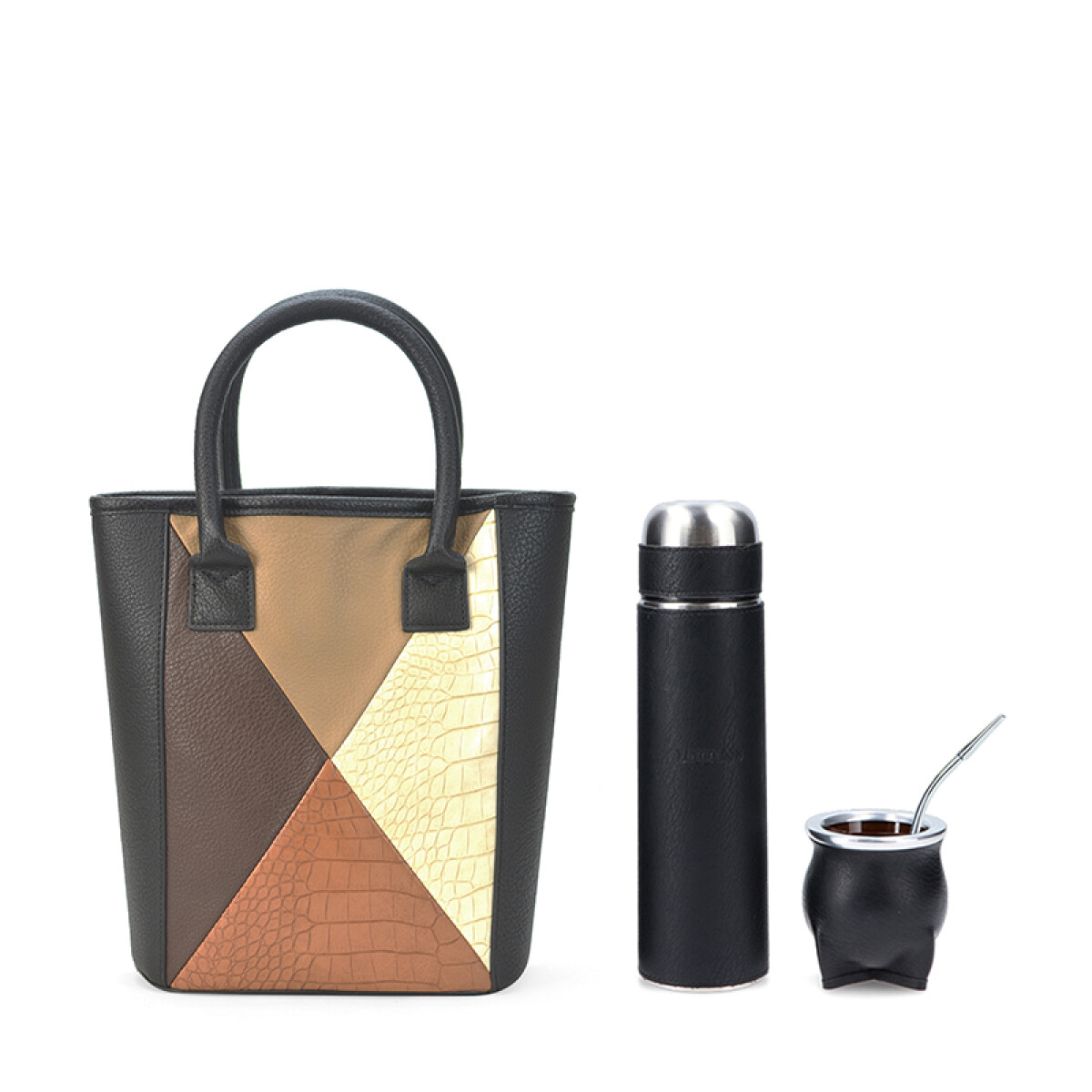 KIT MATERO BLANK SKY - CARAMELO, ARENA, AVELLANA,TRUFA CON NEGRO 