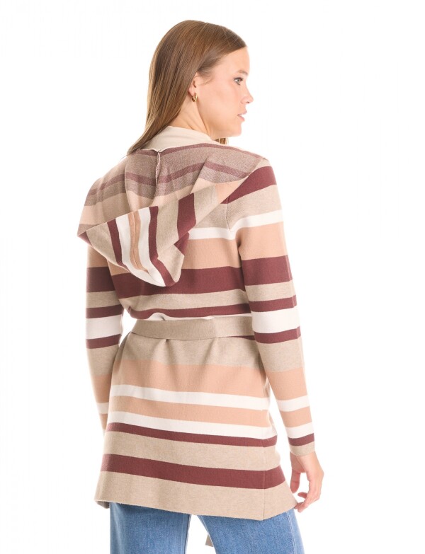 Cardigan Capucha MULTI/BEIGE