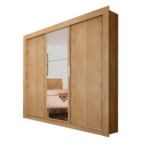 Armario Ropero 3 Puertas Corredizas 2 Cajones Almendra Armario Ropero 3 Puertas Corredizas 2 Cajones Almendra