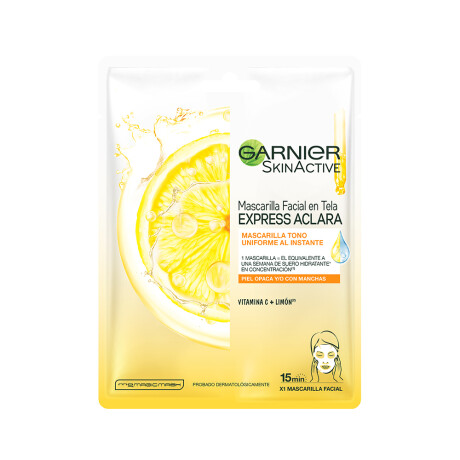 Mascarilla Facial Garnier Express Aclara Tissue Mask Mascarilla Facial Garnier Express Aclara Tissue Mask