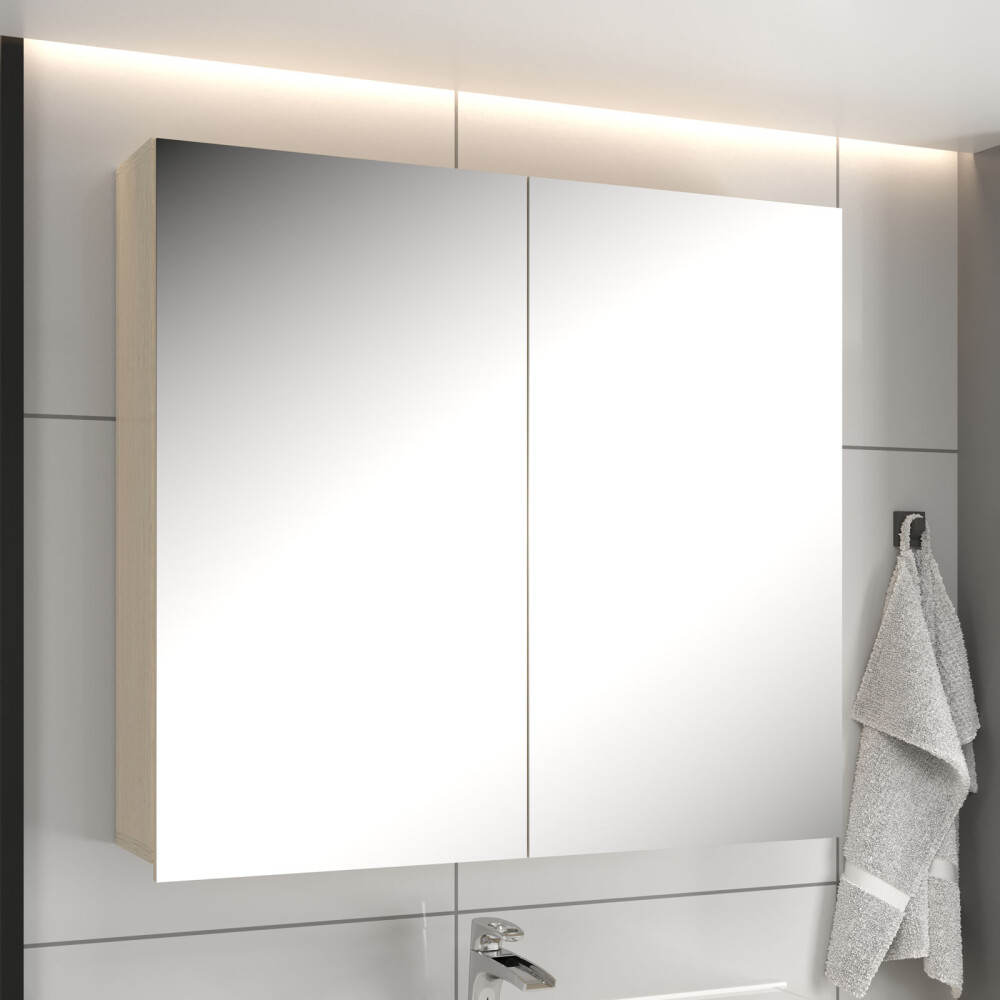 ESPEJO BOTIQUÍN 80 CM MDF NATURAL-BEIGE DENVER