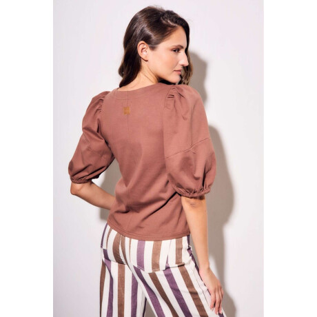 Remera Algodón Manga Globo Mocha