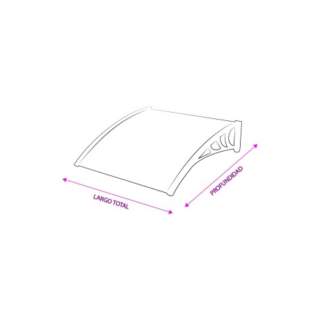 Alero Policarbonato Transparente Y Soporte Negro 1.5 x 1.0 m Alero Policarbonato Transparente Y Soporte Negro 1.5 x 1.0 m