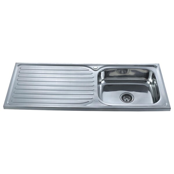 MESADA CON PILETA DERECHA SIMPLE ACERO INOXIDABLE 201 Mesada Con Pileta Derecha Simple Acero Inoxidable 201