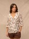 BLUSA AIME - ESTAMPADO HOJAS MARRON BLUSA AIME - ESTAMPADO HOJAS MARRON