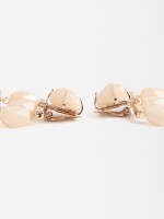 Pendientes Largos Efecto Piedra beige