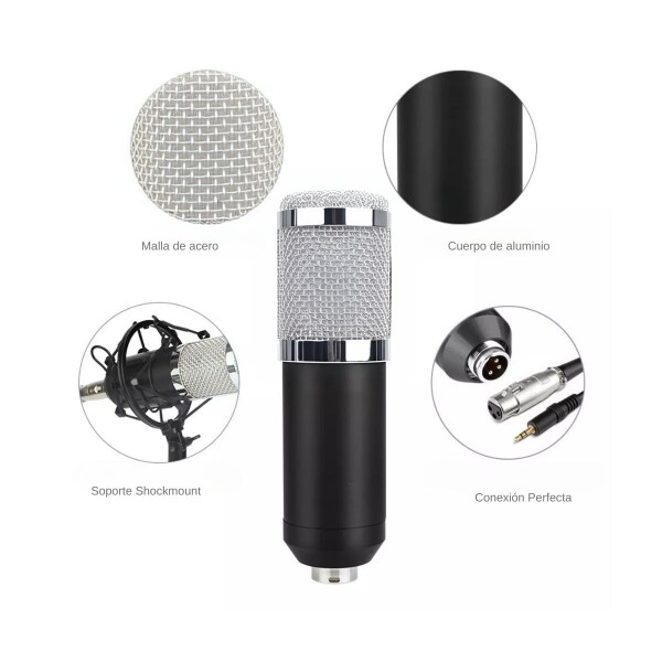 Microfono Condensador Kit Grabación Brazo Articulado Youtuber Gamer Pro Usb Imback Color Plateado Microfono Condensador Kit Grabación Brazo Articulado Youtuber Gamer Pro Usb Imback Color Plateado