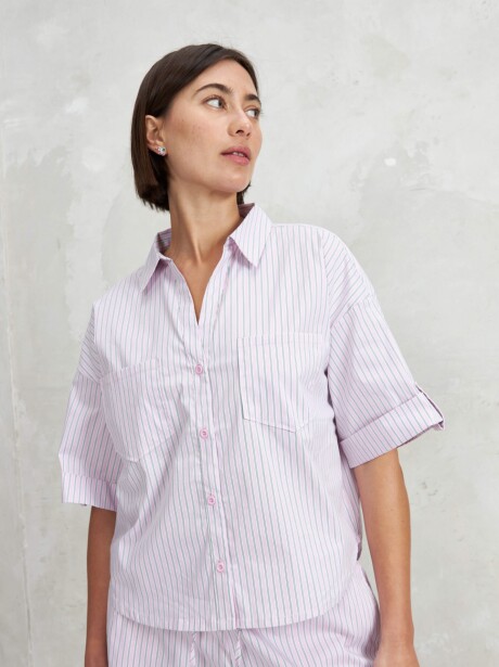 CAMISA STRIPE ROSA