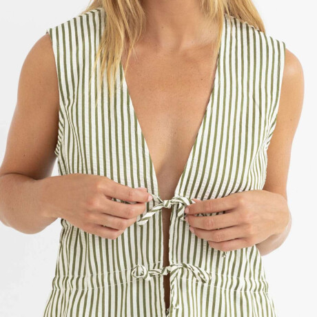 Remera Rhythm Tie Front Verde