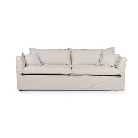 Sofá Marco con Funda - Tela Rústica - 3 cuerpos 316/25 (Beige)