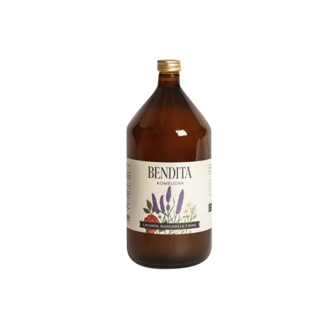 Bendita Kombucha lavanda, manzanilla y rosas 1 L Bendita Kombucha L M Y R 1l