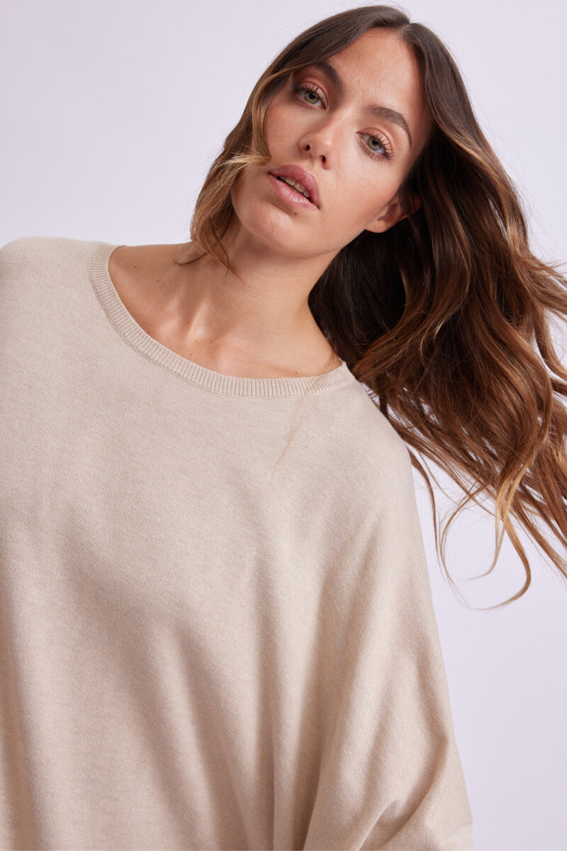 Buzo de punto oversize Beige Melange
