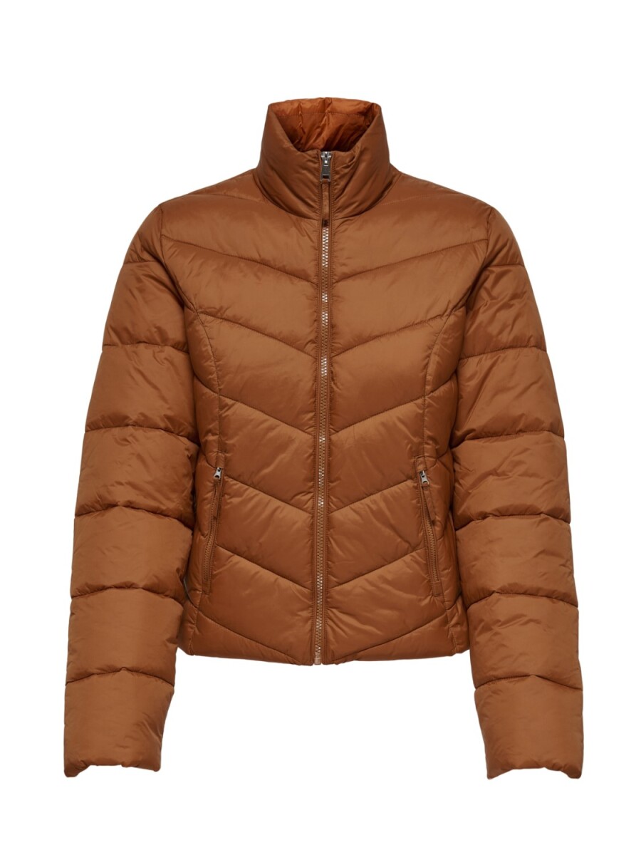 Chaqueta Embrace Acolchada Cropped - Ginger Bread 