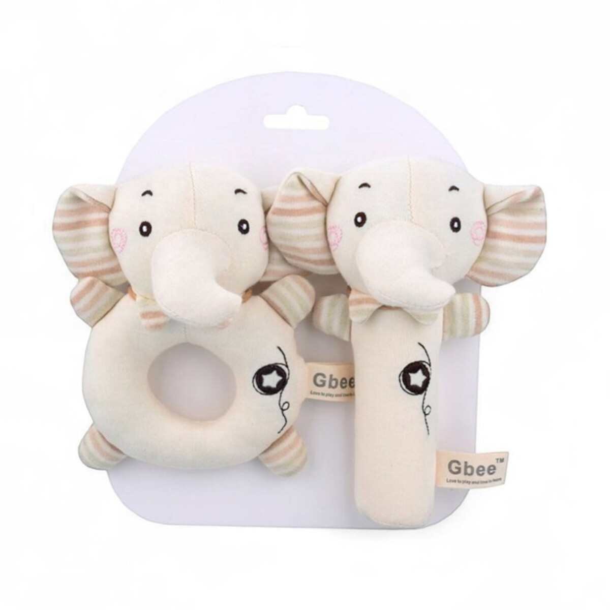 Sonajero De Tela x2 - Elefante 