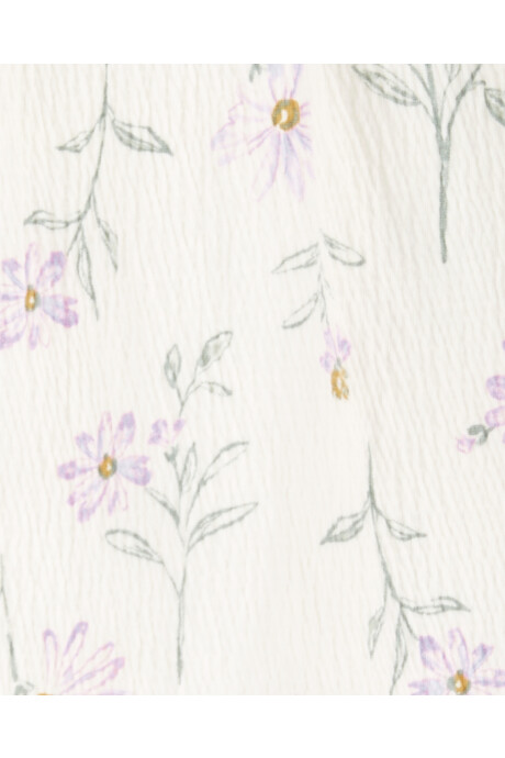 Vestido de gasa, diseño floral Sin color
