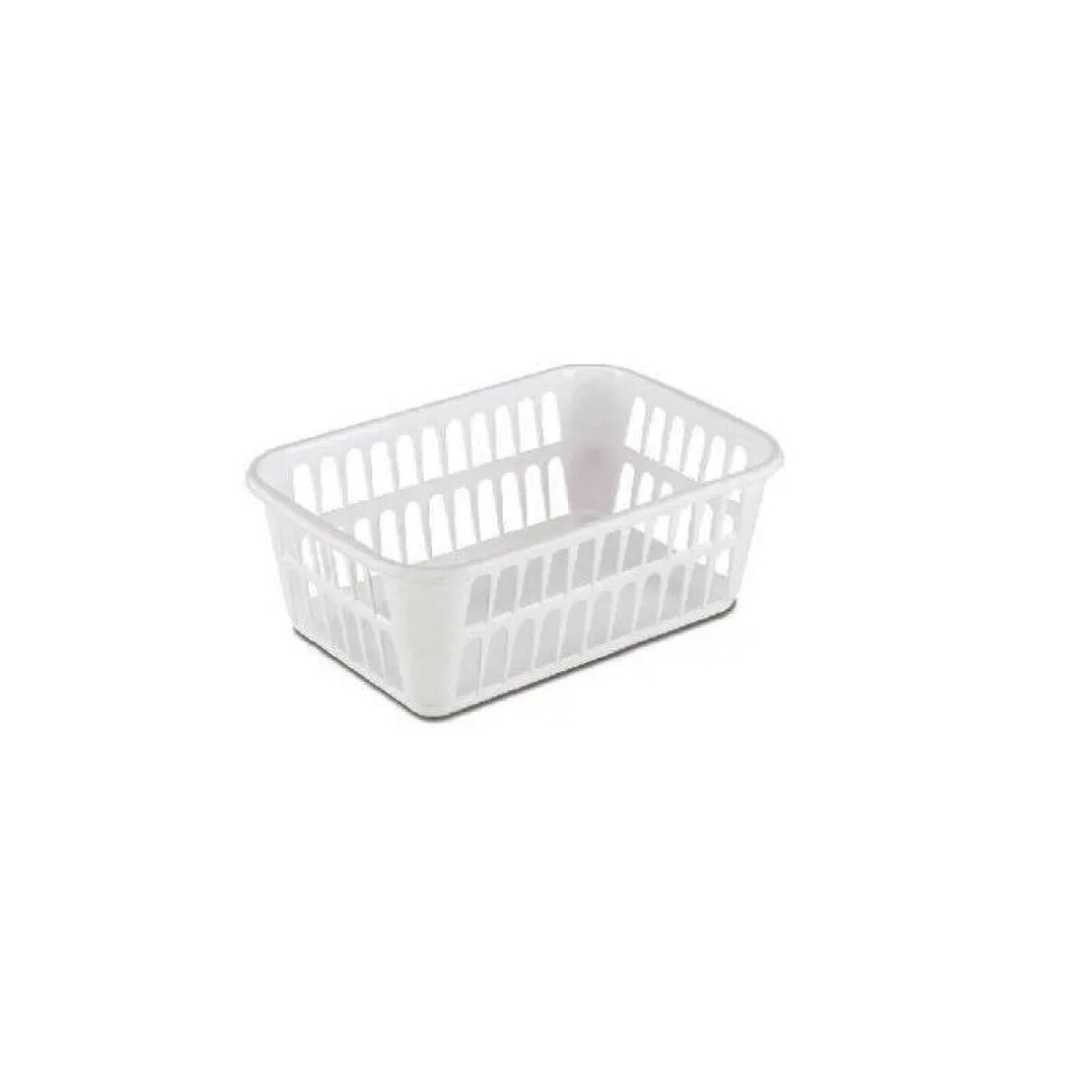 Caja estilo cesta plástica mediana blanca - TV0206 