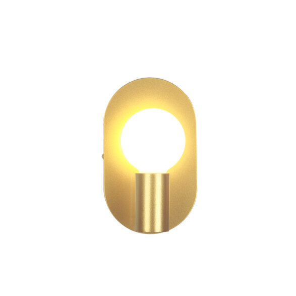Aplique pared acero dorado globo vidrio opal E27 IX9288