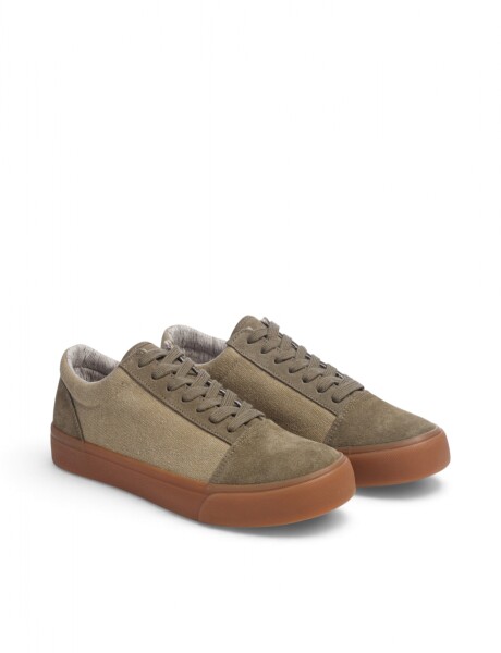 CHAMPION DE LONA Y GAMUZA Beige