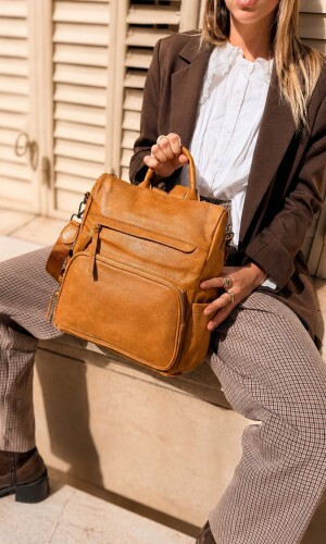 MOCHILA ANCONA MOSTAZA