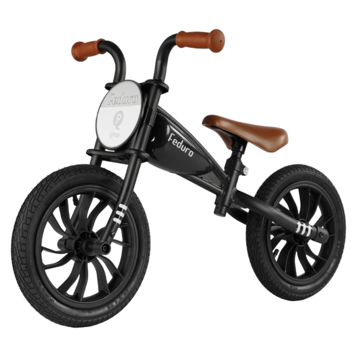 Bicicleta de Balance sin Pedales QPlay Feduro Rodado 12 - Negro 