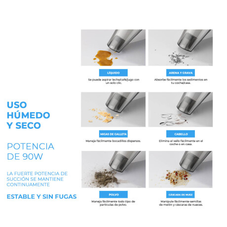 Aspiradora De Auto De Mano Seco Húmedo C/ Bolso Aut002006