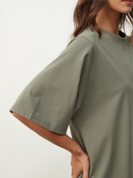 VESTIDO FLORENCIA VERDE GRISACEO