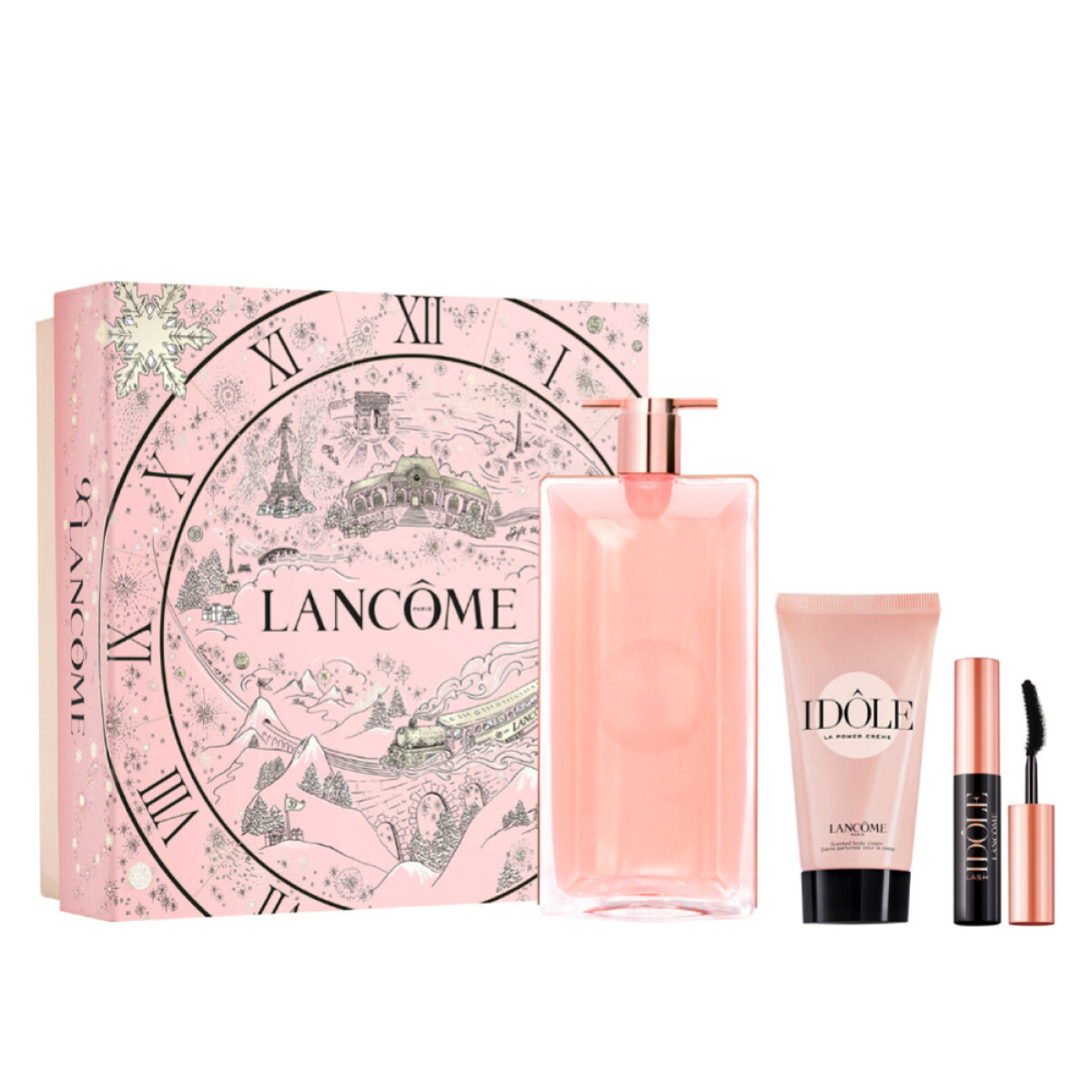 Cofre Lancome Perfume Idole EDP 100ml + Body Lotion 50ml + Máscara de Pestañas Lash Idole 