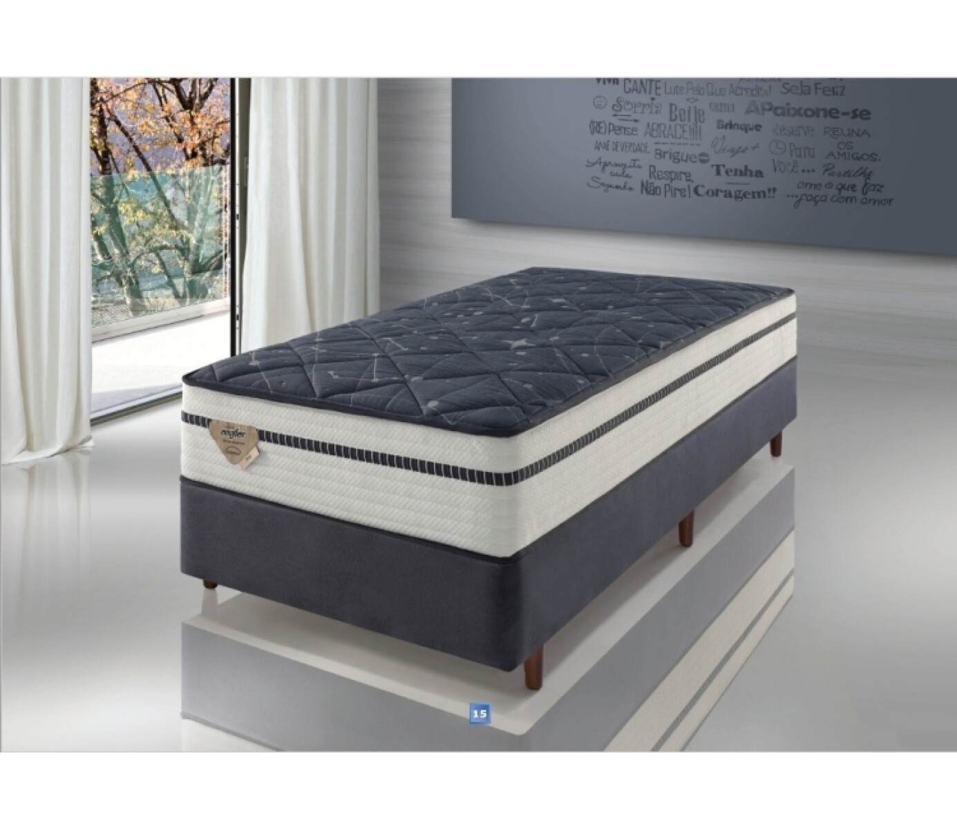 Colchon 1 Plaza Ecoflex Energy Resorte 