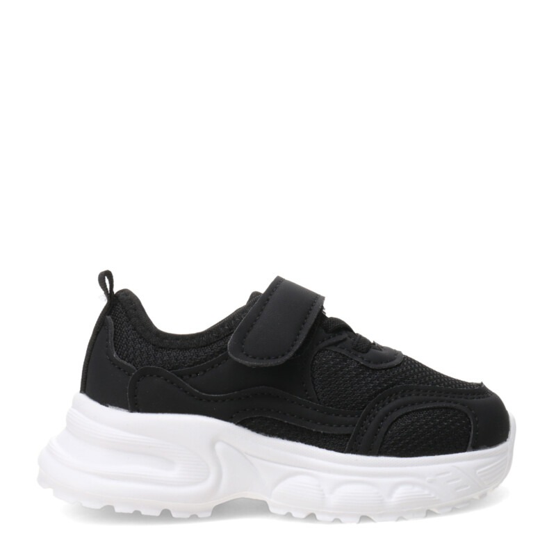 Championes de Niña Croco Kids BEZA con elastico y velcro Negro